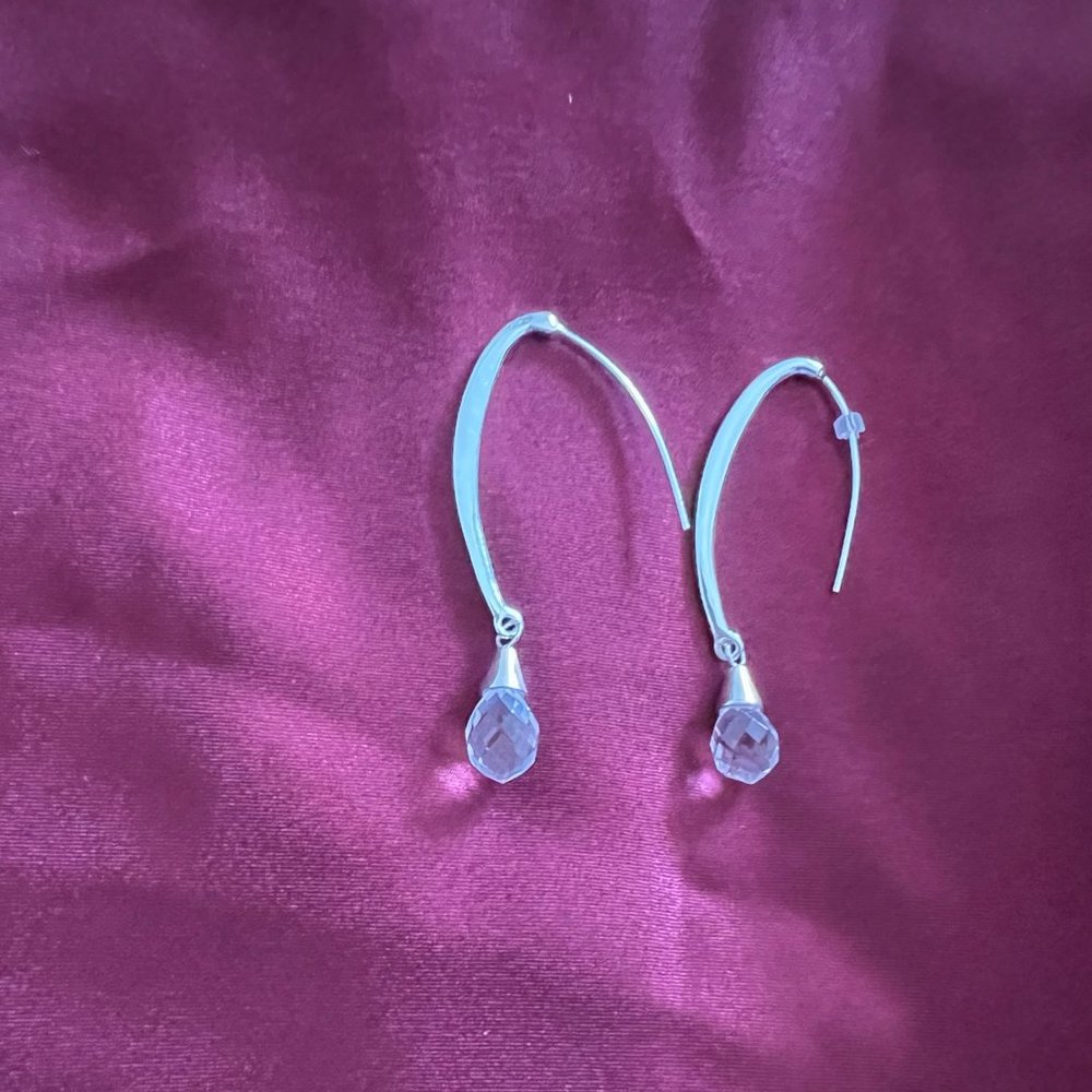 New York & Company Crystal Earrings - 2 inch drop